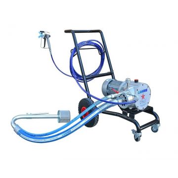 Pompa de vopsit / zugravit AIRLESS Profesionala cu Carucior - Completa Echipata - 4L/min - Larius Dali