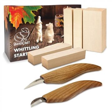 Set de sculptura in lemn BeaverCraft S16, 7 piese