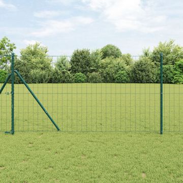 Gossi euro fence cu 13 stalpi 1.2x25 m otel galvanizat verde