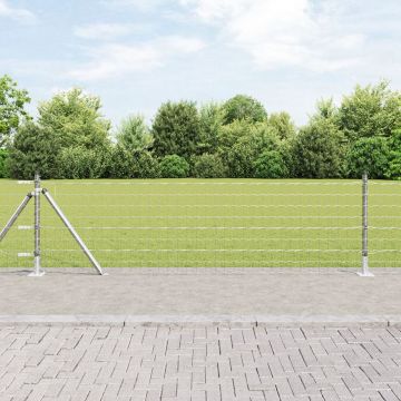 Gossi euro fence cu 13 stalpi flansati 0.4x25 m otel galvanizat