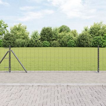 Gossi euro fence cu 7 stalpi flansati 0.6x10 m otel galvanizat