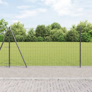 Gossi euro fence cu 7 stalpi flansati 1.2x10 m otel galvanizat
