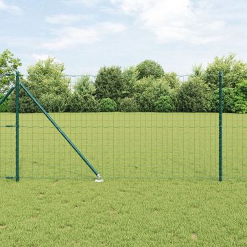 Gossi euro fence set de 2 verde otel vopsit electrostatic 25 x 1.2 m