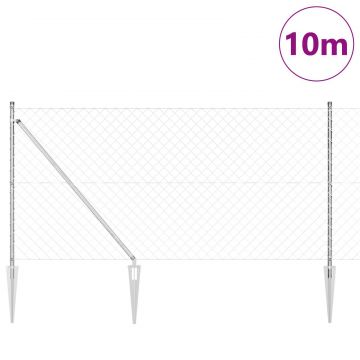 Gossi fencing cu lant cu 7 stalpi in varf 1.4x10 m otel galvanizat