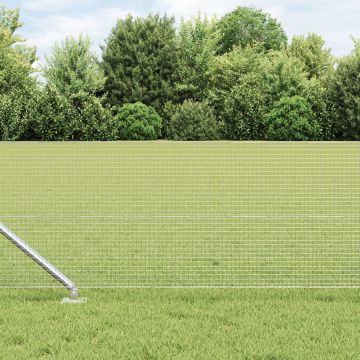 Gossi gard de sarma sudata cu 13 stalpi de ancorare 0.8x50 m otel galvanizat
