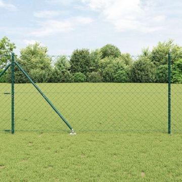 Gossi gard din plasa de sarma cu 7 stalpi de la sol 1.2x10 m din otel zincat