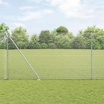 Gossi gard din plasa sudata cu 13 stecheri de ancorare 1.5x25 m otel galvanizat