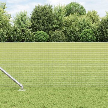 Gossi gard din sarma sudata cu 13 stalpi in varf 0.6x50 m otel galvanizat