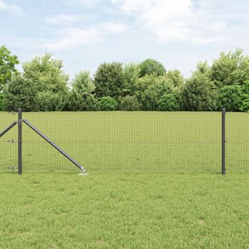 Gossi gard din sarma sudata cu 7 posturi cu varf gri 0.4x10 m otel