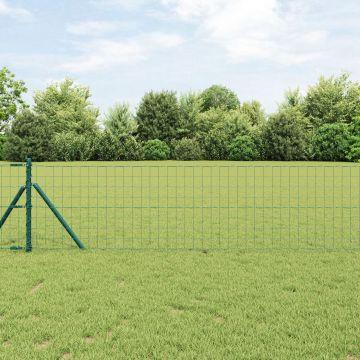 Gossi gard euro cu 13 stalpi 0.4x50 m otel galvanizat verde