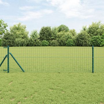 Gossi gard euro cu 13 stalpi 0.6x50 m otel zincat verde