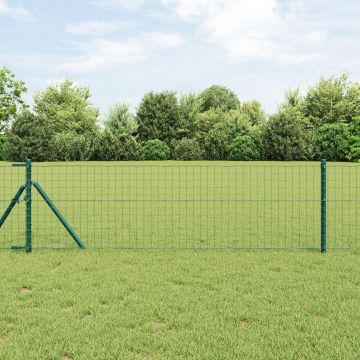 Gossi gard euro cu 13 stalpi 0.6x50 m otel zincat verde