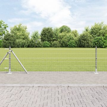 Gossi gard euro cu 13 stalpi flansati 0.4x50 m otel galvanizat