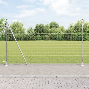 Gossi imprejmuirea euro de la cu 7 stalpi flansati 1.5x10 m otel galvanizat
