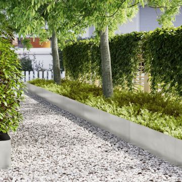 Gossi borduri de gazon, 30 buc., 100x0,5x30 cm, otel inoxidabil
