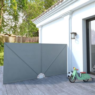 Gossi copertina laterala pliabila de terasa, gri, 300x150 cm