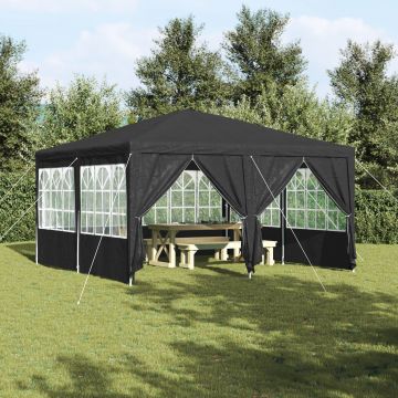 Gossi cort de petrecere cu 8 pereti laterali antracit 4x4 m pe