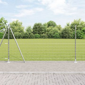 Gossi gard euro cu 13 stalpi flansati 1.2x25 m otel galvanizat