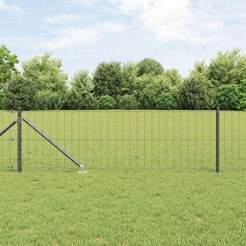 Gossi gard euro cu 13 tarusi de fixare 0.4x25 m din otel galvanizat gri