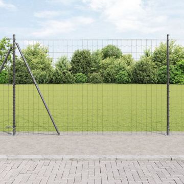 Gossi gard euro cu 7 stalpi flansati 1.6x10 m otel galvanizat