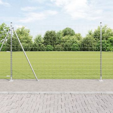 Gossi gard euro cu 7 stalpi flansati 1.6x10 m otel galvanizat
