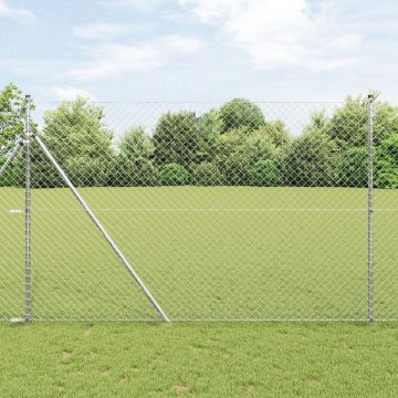 Gossi imprejmuire cu lant cu 7 stalpi 1.6x10 m otel galvanizat