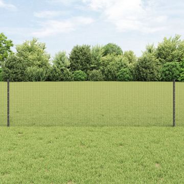 Gossi imprejmuire cu sarma sudata cu 5 posturi gri 0.6x10 m otel