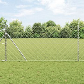 Gossi imprejmuire din plasa cu 7 stalpi 1.4x10 m otel galvanizat
