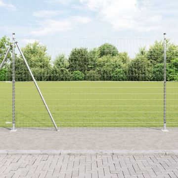 Gossi imprejmuire euro cu 7 stalpi flansati 1.6x10 m otel galvanizat