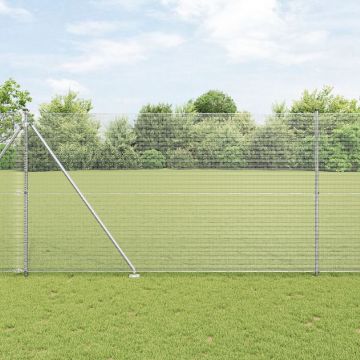 Gossi imprejmuire sudata cu 7 stalpi de sprijin 1.6x10 m otel galvanizat