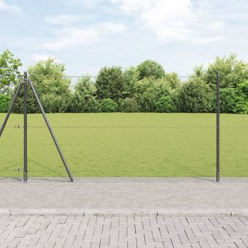 Gossi set de gard set de 2 gri metal 25 x 1.2 m durabil
