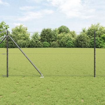 Gossi set de gard set de 2 gri metal 25 x 1.2 m rezistent