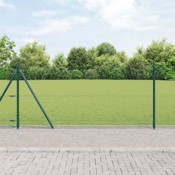 Gossi set de imprejmuire set de 2 verde padure metal, strat de plastic