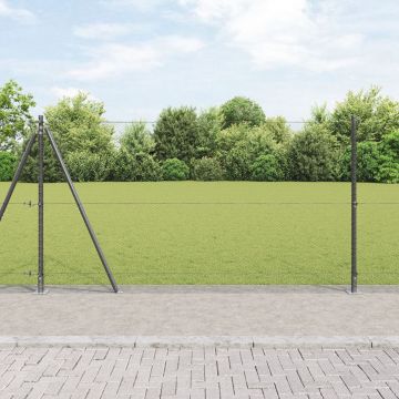 Gossi set de ingradire set de 2 gri otel 25 x 1,2 m durabil