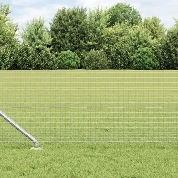 Gossi set de stalpi de gard set de 2 otel galvanizat 25 x 0.5 m durabil