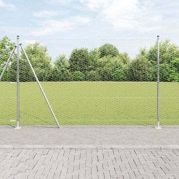 Gossi set gard set de 2 otel galvanizat 25 x 1.5 m durabil set gard