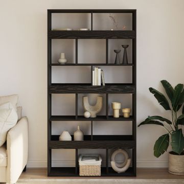 Gossi suport de plante, stejar negru, 140x30x140 cm lemn prelucrat