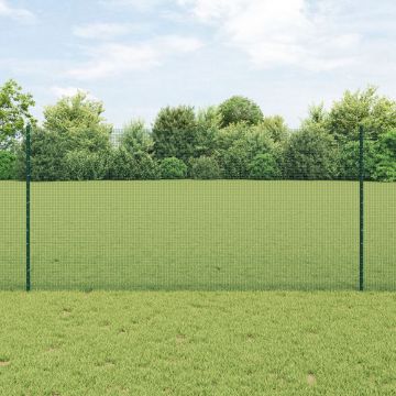 Gossi gard cu sarma sudata cu 5 stalpi u verde 1.2x10 m otel