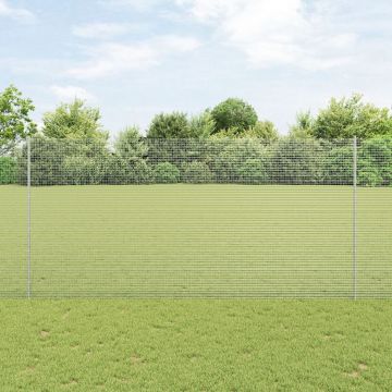 Gossi gard de sarma sudata cu 22 de stalpi u argintiu 1.6 x 25 m otel