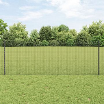Gossi gard de sarma sudata cu 5 stalpi u gri 0.8x10 m otel