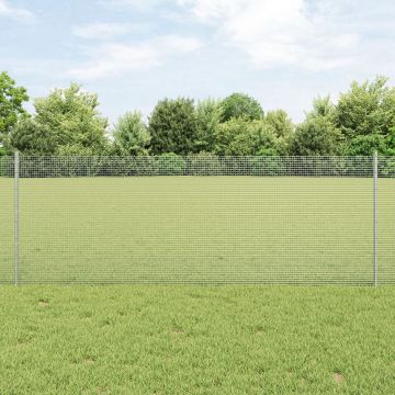 Gossi gard din fier sudat cu 22 u posts argintiu 0.8x50 m otel