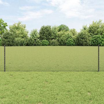 Gossi gard din fier sudat cu 5 posturi u gri 0.6x10 m otel