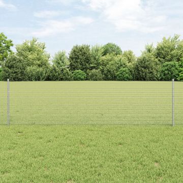 Gossi gard din fire sudate cu 22 u posts argintiu 0.6x50 m otel