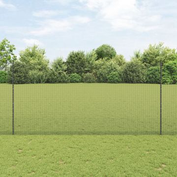 Gossi gard din plasa sudata cu 10 u posturi gri 1.6x10 m otel