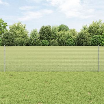 Gossi gard din plasa sudata cu 22 de stalpi u argintie 0.6x50 m otel
