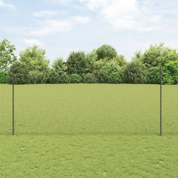 Gossi gard din plasa sudata cu 44 u posts gri 1.4x50 m otel