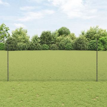 Gossi gard din sarma sudata cu 10 posturi gri 1.4x10 m otel