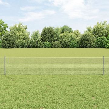 Gossi gard din sarma sudata cu 11 posturi u argintiu 0.4x25 m otel