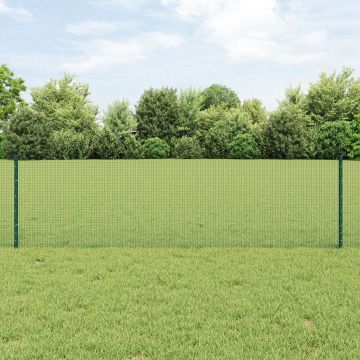 Gossi gard din sarma sudata cu 11 posturi u verde 0.6x25 m otel