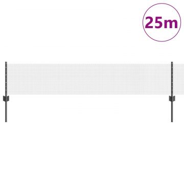 Gossi gard din sarma sudata cu 11 stalpi u gri 0.4x25 m otel